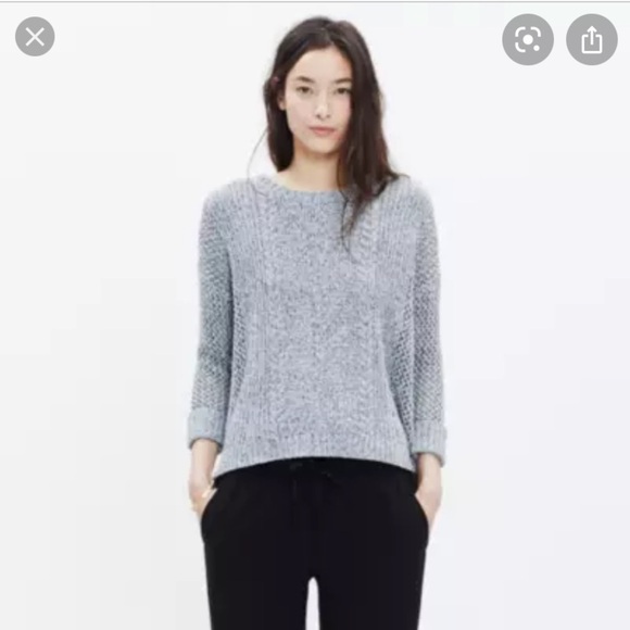 MADEWELL Marled Plaza Pullover Sweater Gray size s - Picture 1 of 10